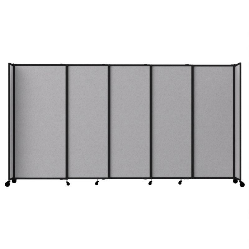 Cloison portative coulissante en tissu StraightWall, H 82 po x l 86 po x P 1 po, Ardoise