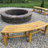Sinh Manufactured Wood Wood Outdoor Bench