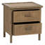 48cm W Bamboo / Rattan Bedside Table