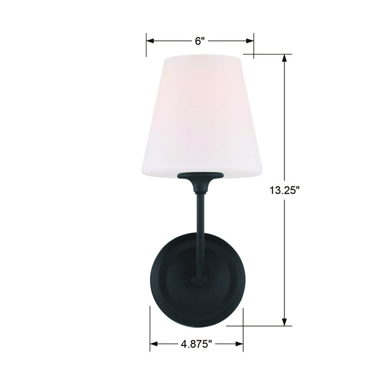 Libby 1 - Light Armed Sconce, Black Forged