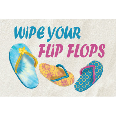Wipe Your Flipflops - Wrapped Canvas Print