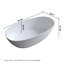 Baignoire une pièce autoportante ovale en pierre artificielle 62,99 "x30,71" pour petites maisons