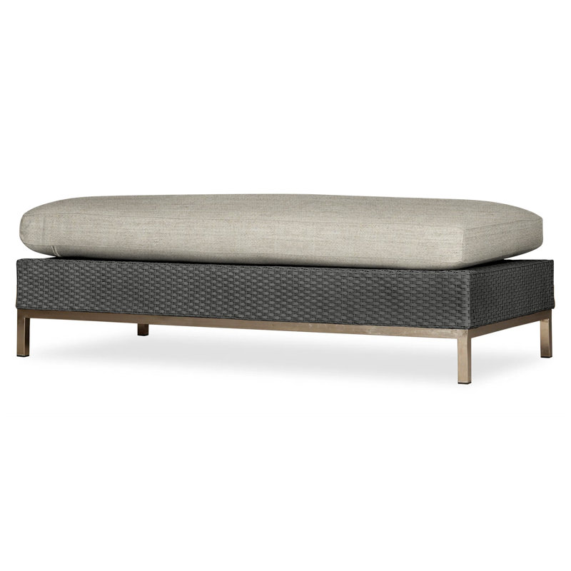 Elements Outdoor Ottoman, Demo Skyway, Hickory