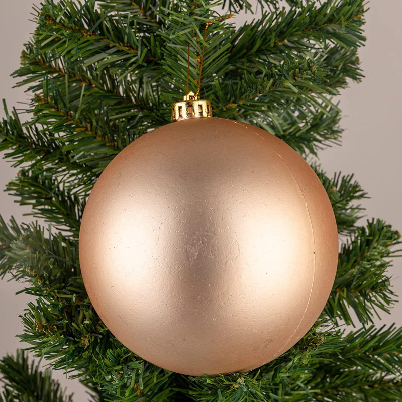 Polyvinyl Chloride (PVC) Ball Ornament, 15cm H x 15cm W x 15cm D, Gold