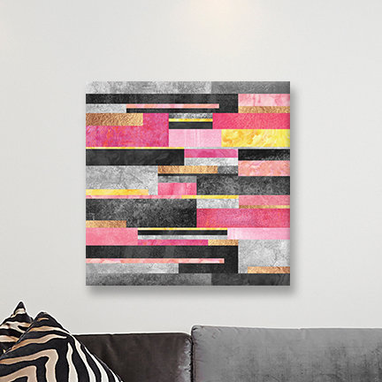 « big city fille », impression sur toile, H 37 po x l 37 po x P 1,5 po, Toile tendue, Pas de tapis