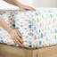 Drap simple en flanelle de coton TG avec des arbres des Fêtes blancs imprimés, adapté pour un matelas de 12 po, comprend une housse plate et une taie d'oreiller avec des arbres,