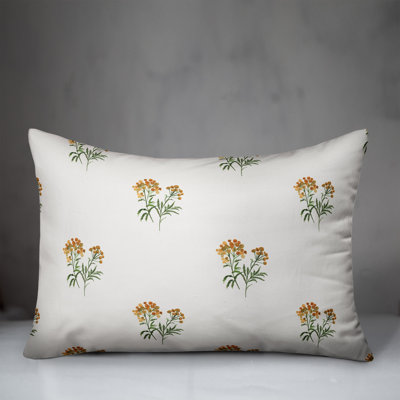 Floral Outdoor Reversible Throw Pillow