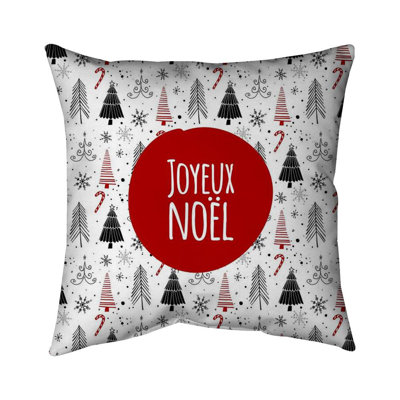 Merry christmas - fr - 16"x16" Throw pillow - Poly twill - Print on demand
