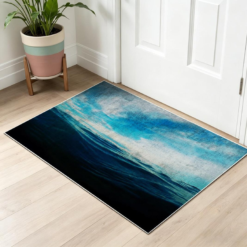 Tapis pour plage d'été transparent lavable à la machine, Rectangle 32" x 47"