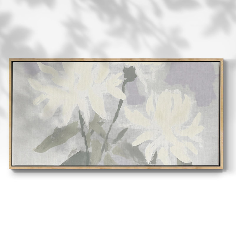 Botanical Series-CCSCXVII- Toile tendue avec châssis tendue, prête à être accrochée, Naturel, H 21 po x l 41 po