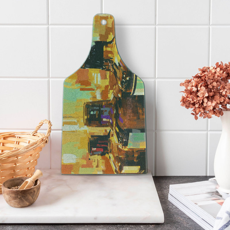 Multicolore, bouteilles de planche à découper en verre trempé Ambesonne