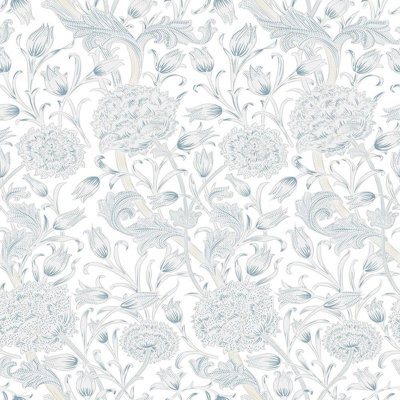 Flowers And Leaves Peel & Stick Wallpaper N010148