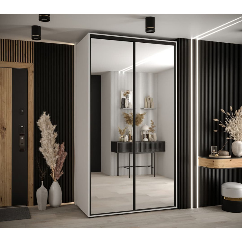 Callisa 2 Door Manufactured Wood Wardrobe, White