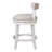 Goods Pasha 26" Counter-Height Bar Stool, White Wood with Gray Faux Leather Seat and Back