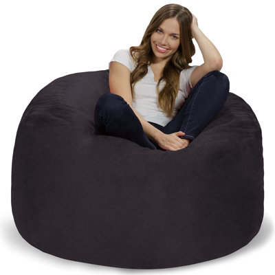 Bean Bag Chair - Shredded Memory Foam Filled Round Furniture Bean Bag Chair with Removable and Machine Washable Cover - Bean Bag Sofa Lounge Chair wit by Chill Sack