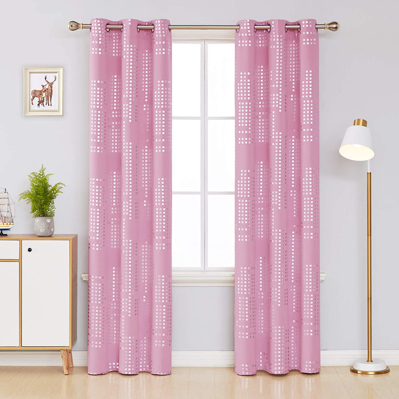 Carmacmoin Room Darkening Curtain Pair, Navy Blue, 42" W x 84" L