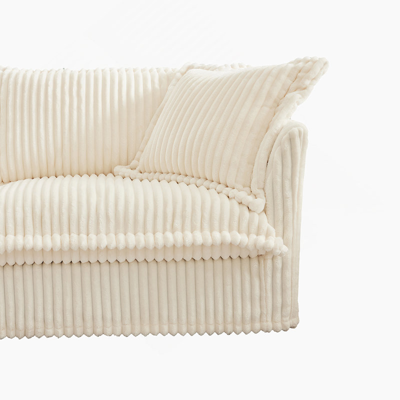 Comfortable Removable-Covered Sofa for Living Room, Enhancing Style and Relaxation, Cream