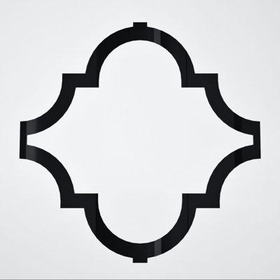 66 7/8"W x 66 7/8"H x 1/8"T King Size Marrakesh Decorative Fretwork Acrylic Ceiling Panels, Black