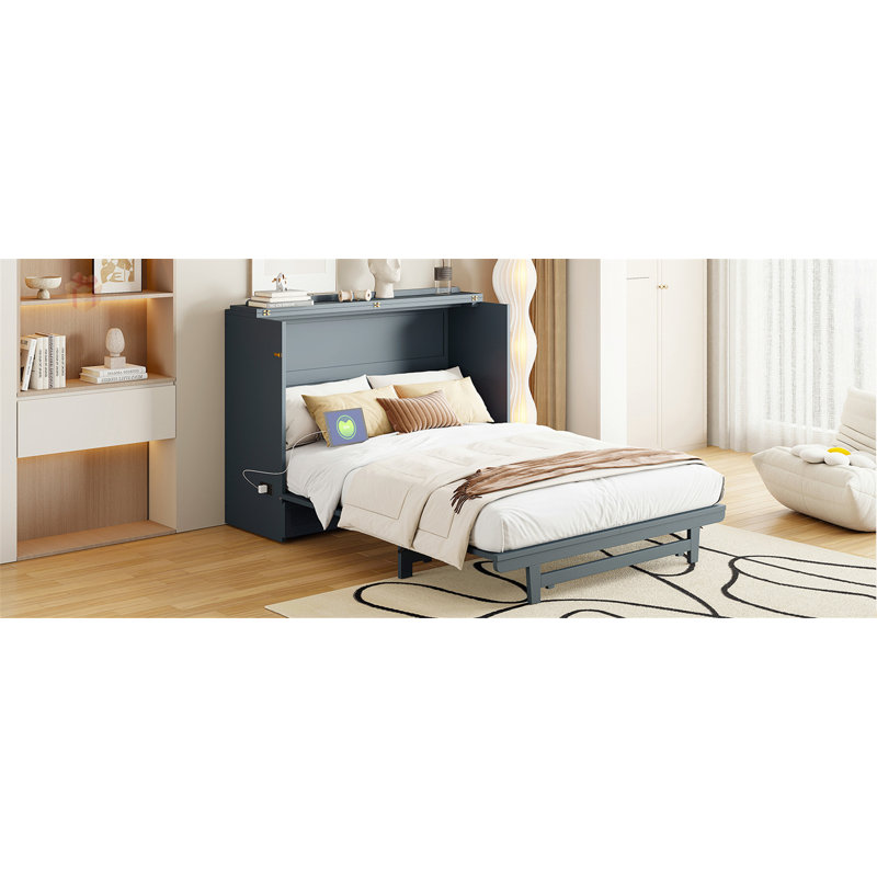 Versatile Murphy Bed with Large Drawer and Advanced Features for Space Optimization, Perfect for Small Apartments and Guest Rooms