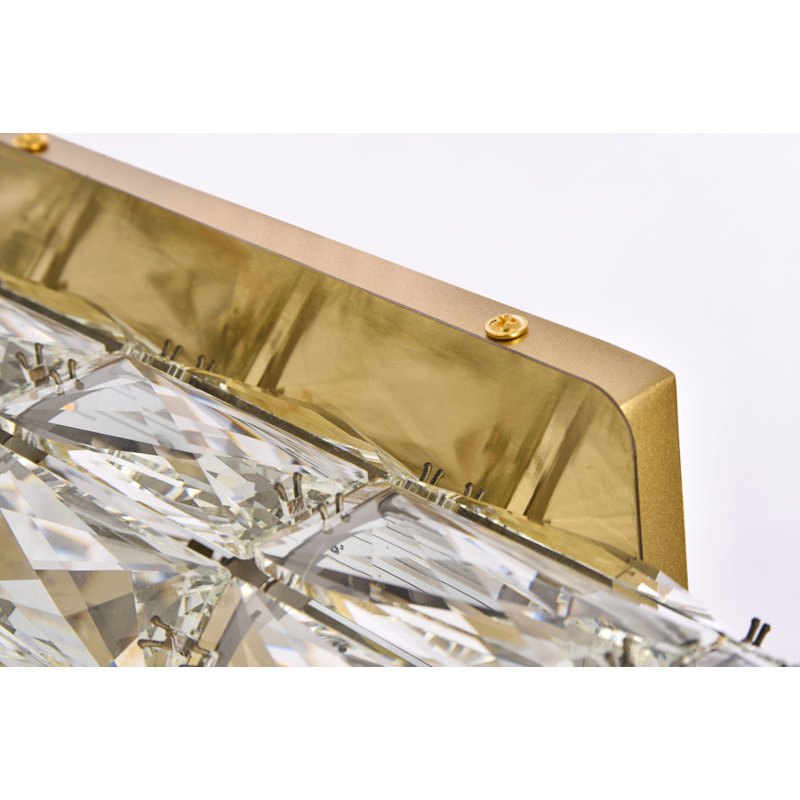 Ultan Dimmable LED Vanity Light, Gold, 5" H x 18" W x 4" D