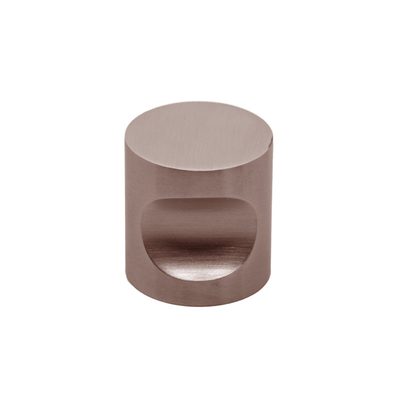 Cylindrical Knob, Satin Black, 0.98