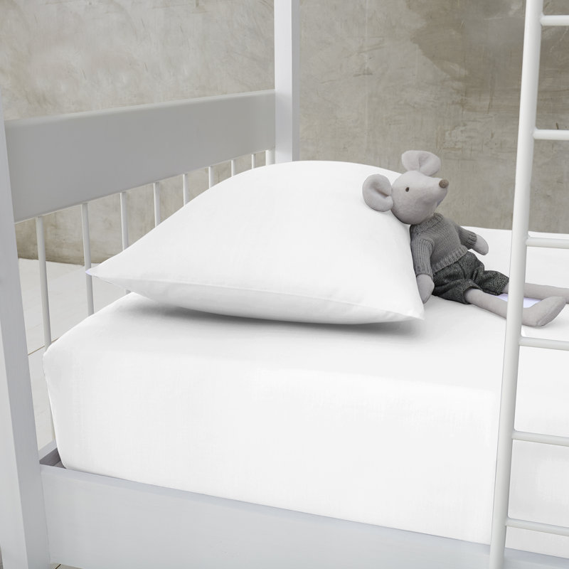 Plain Solid Polycotton Fitted Sheet 25cm Deep Single Double King 4ft Super King Comfortable Bedding Sheet, Single, White