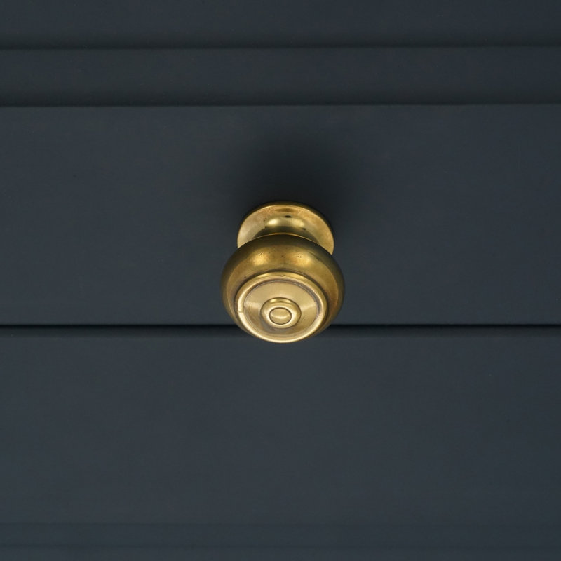 Bloxwich Small 30mm Cupboard Knob, Aged Brass