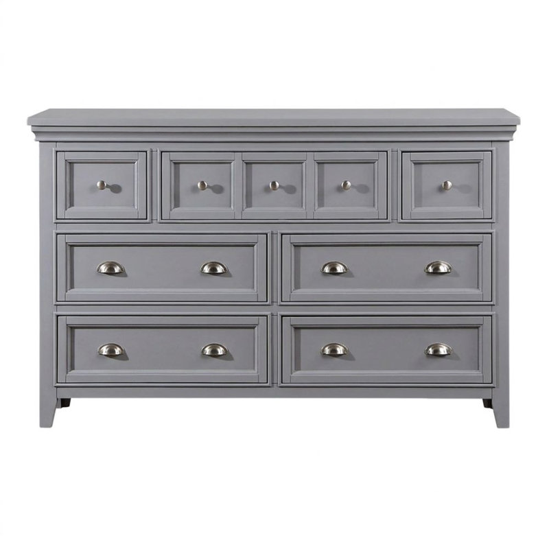 Pheby Transitional Style 7-drawer 56 In. Gray Dresser