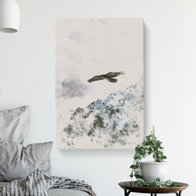 Eagle Flying High - Wrapped Canvas