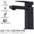 Matte Black Single Hole Handle Bathroom Sink Faucet, Solid Brass Construction, Corrosion , Water - Saving Function, Non Splashing Aerator Output Faucet With Pop Up Drain, Material, Saving Water,-121628488