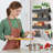 6 Pack Magnetic Spice Rack Organizer, Metal,-192187210