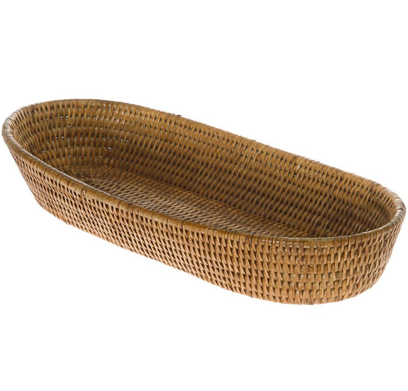 Beachcrest Home™ Everard Bamboo Bread Basket, Honey Brown