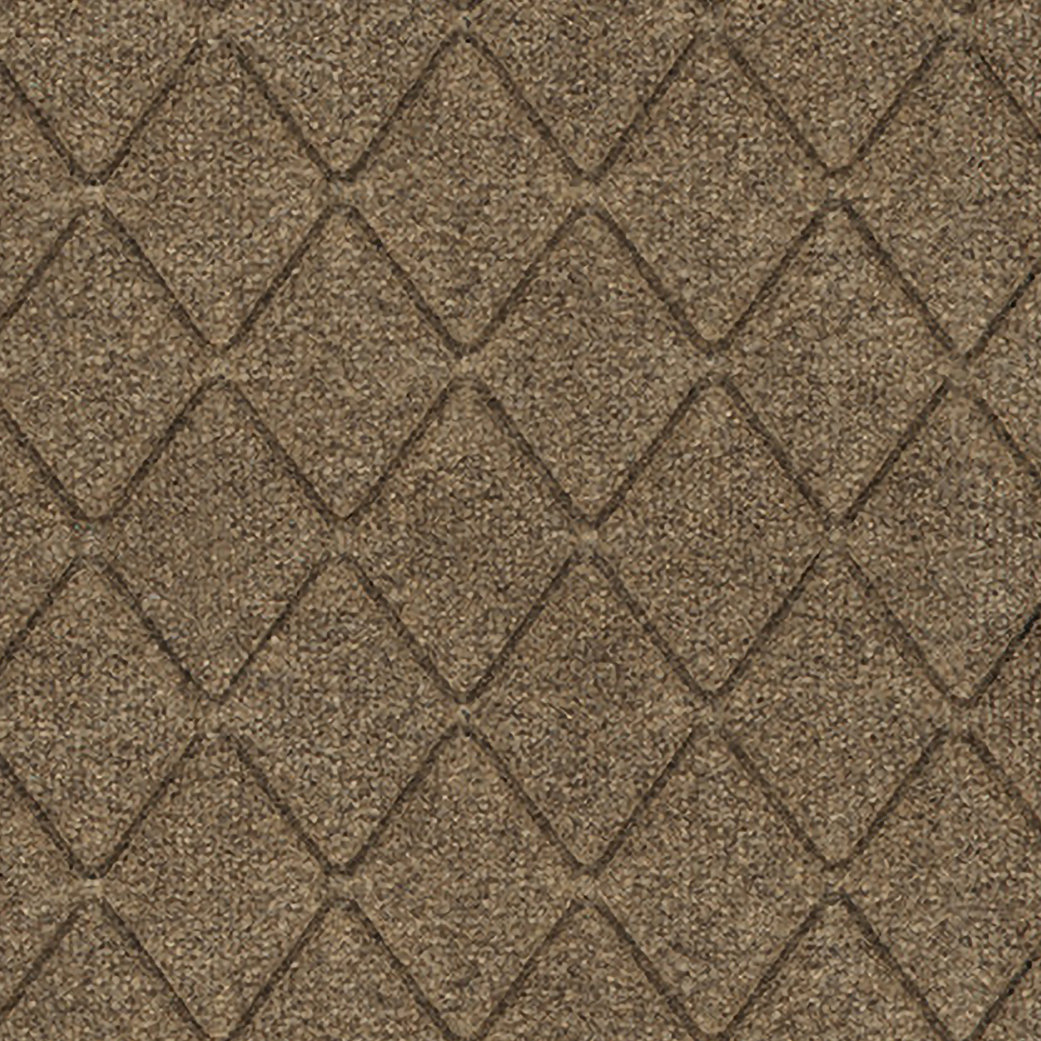 WaterHog Non-Slip Indoor/Outdoor Doormat, Camel, Semi-Circle 24" x 39"