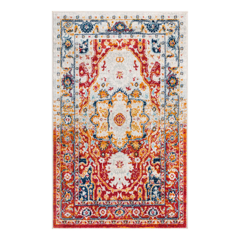 Hagedorn Oriental Area Rug, Rectangle 10' x 13', Red