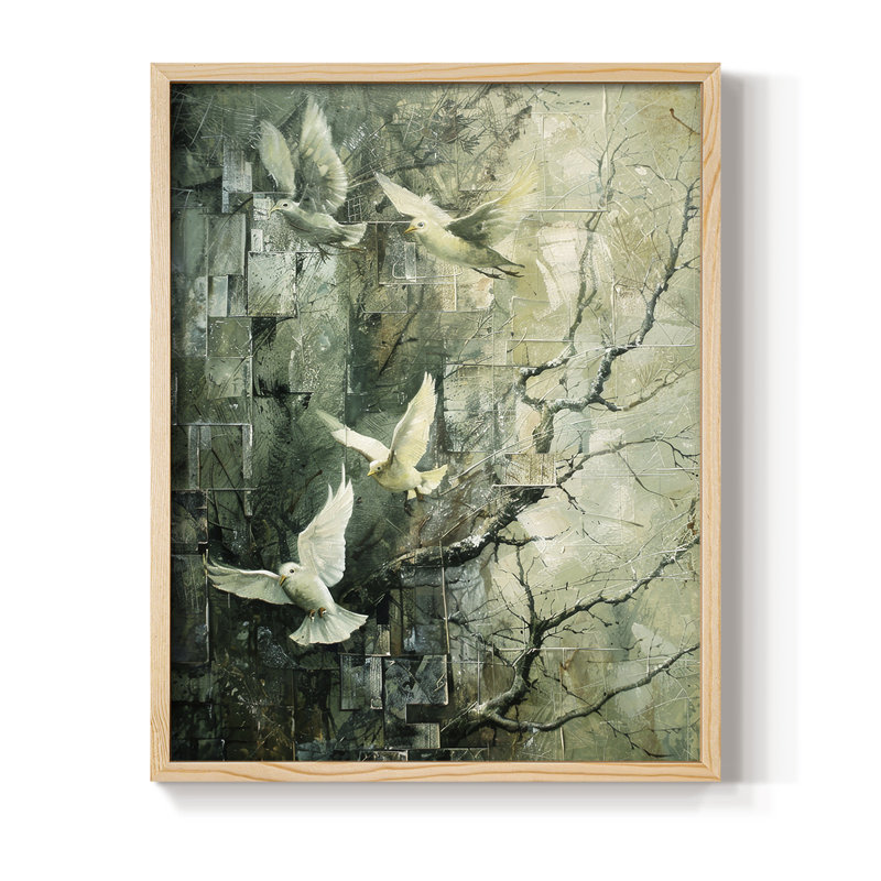 ANIMALS Series XLIV, reproduction encadrée - bois massif, H 21 po x l 17 po