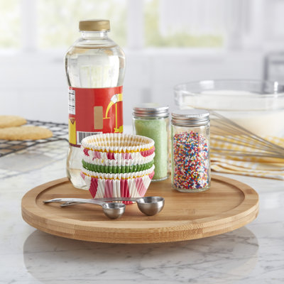 Wood Lazy Susan Organiser