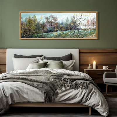 «Springtime Brushstroke Nature Scene», reproduction d'art sur toile