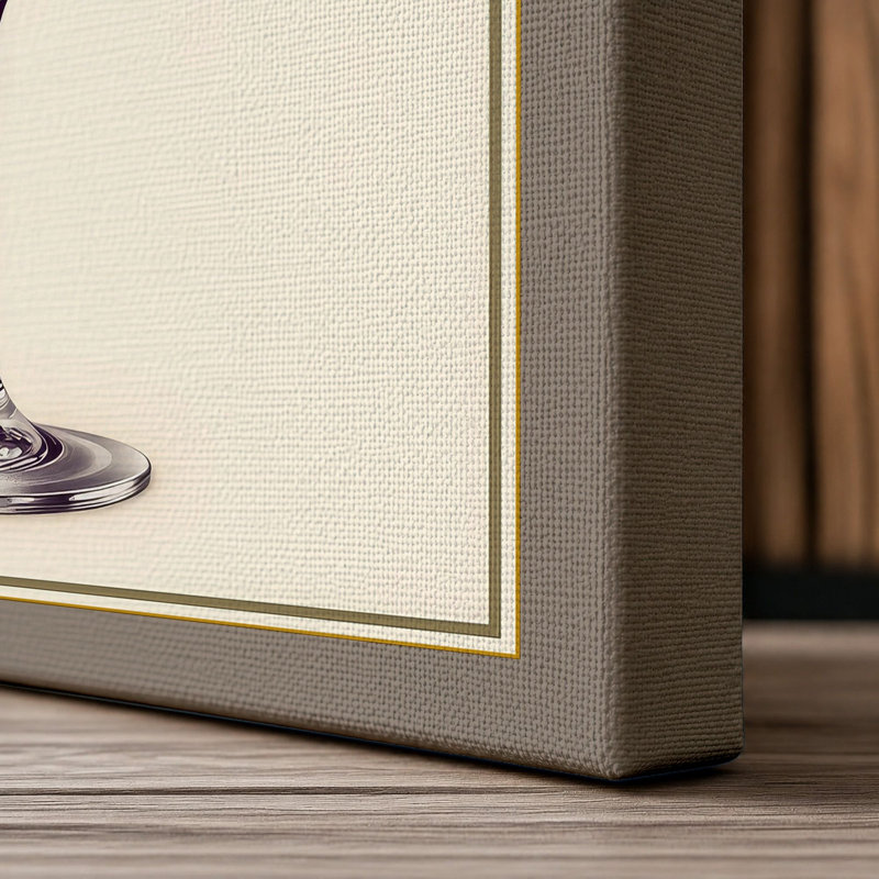 Wine Splash Modern - Wrapped Canvas, 30x20 - 76.2 x 50.8 cm, Taupe Border