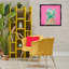 Ananas sur toile encadrée flottante rose par Patricia Pinto-1074335255-1074335251