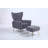 Wickham Upholstered Armchair with Ottoman-450941652