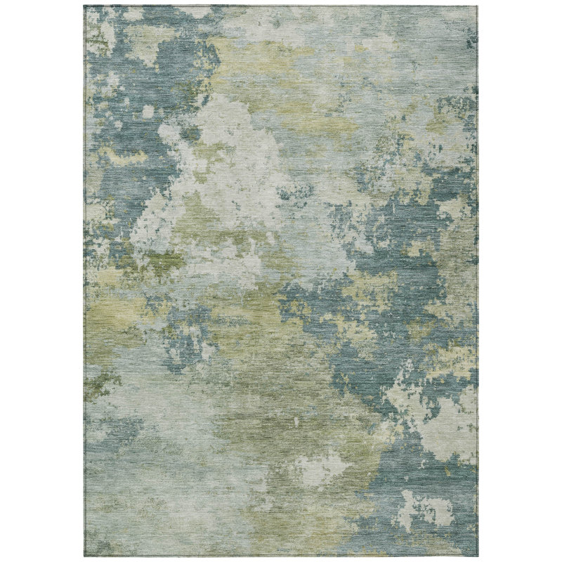 Machine Washable Indoor/Outdoor Jadiel ACN2367 Abstract Rug, Rectangle 9' x 12'