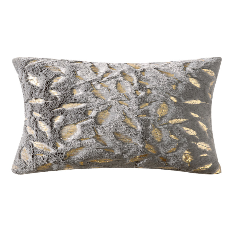  Rectangular Pillow Cover & Insert, Gray