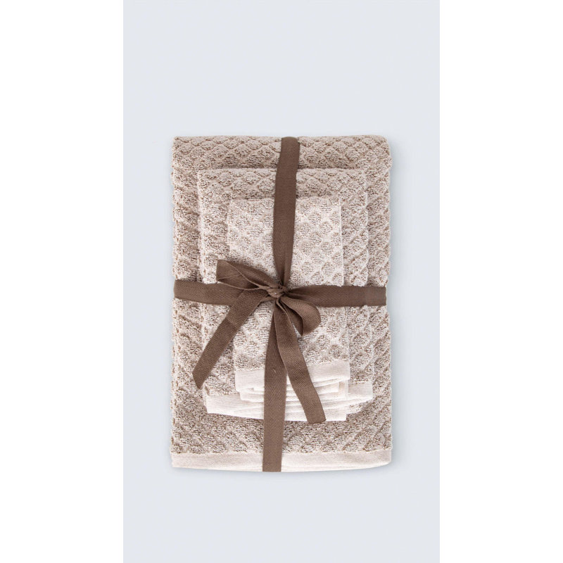 Ensemble de serviettes 100% coton Ebelia, Beige