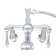 P1014 British Telephone Tub Faucet with Metal Handheld Shower and Lever Handle