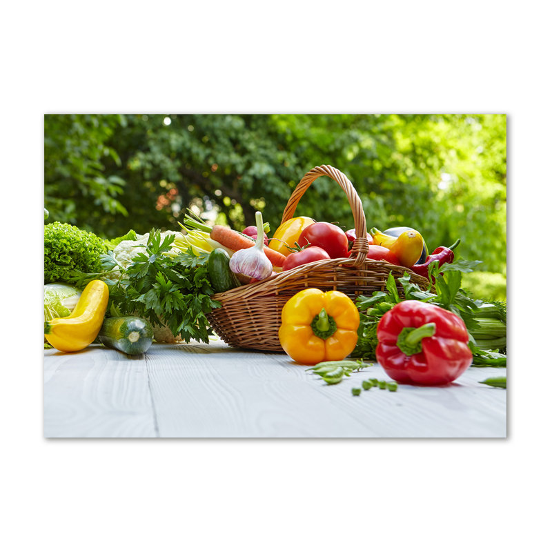 Basket Of Vegetables - Wrapped Canvas Print