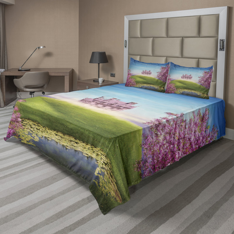 Microfiber Floral Sheet Set, Full Sheet Set + Fitted Sheet + 2 Pillowcases