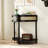 Unique Half Moon Design End Table With Sliding Rattan Door,Elegant Semi-Circle Entryway