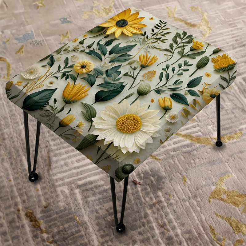 Boho Botanicals Boho Greens I - Repose-pieds rectangulaire botanique