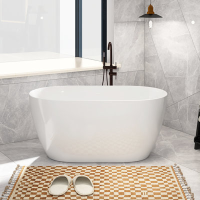 51'' x 27.5'' Soaking Acrylic Bathtub