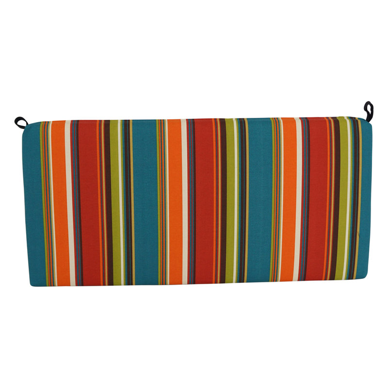 Outdoor 3'' Bench Seat Cushion, 42" W x 19" D, Red/Blue